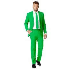 Men's OppoSuits Slim-Fit Solid Suit & Tie Set 17 Men's OppoSuits Slim-Fit Solid Suit & Tie Set -OppoSuits Shop 2960585 Green