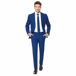 Men's OppoSuits Slim-Fit Solid Suit & Tie Set 23 Men's OppoSuits Slim-Fit Solid Suit & Tie Set -OppoSuits Shop 2960585 Navy