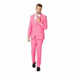 Men's OppoSuits Slim-Fit Solid Suit & Tie Set 15 Men's OppoSuits Slim-Fit Solid Suit & Tie Set -OppoSuits Shop 2960585 Pink