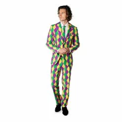 Men's OppoSuits Slim-Fit Harleking Suit & Tie Set