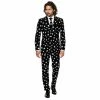 Men's OppoSuits Slim-Fit Novelty Pattern Suit & Tie Set -OppoSuits Shop 2960606 Black White