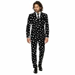 Men's OppoSuits Slim-Fit Novelty Pattern Suit & Tie Set