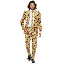 Men's OppoSuits Slim-Fit Novelty Pattern Suit & Tie Set 15 Men's OppoSuits Slim-Fit Novelty Pattern Suit & Tie Set -OppoSuits Shop 2960606 Dot Print