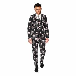 OppoSuits Shop 5 Men's OppoSuits Slim-Fit Spooky Novelty Suit & Tie Set
