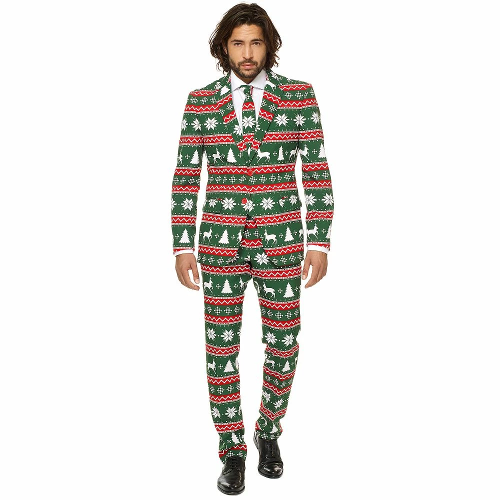 Men's OppoSuits Slim-Fit Holiday Novelty Suit & Tie Set 4 Men's OppoSuits Slim-Fit Holiday Novelty Suit & Tie Set - Image 2