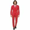 Men's OppoSuits Slim-Fit Holiday Novelty Suit & Tie Set -OppoSuits Shop 3104219 Iconic Red