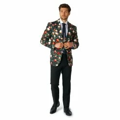 Men's OppoSuits Slim-Fit Holiday Novelty Suit & Tie Set 15 Men's OppoSuits Slim-Fit Holiday Novelty Suit & Tie Set -OppoSuits Shop 3104219 Shine Pine