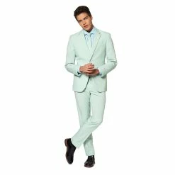 Men's OppoSuits Slim-Fit Magic Mint Solid Suit & Tie Set