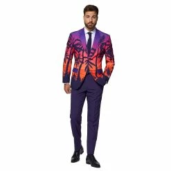 Men's OppoSuits Slim-Fit Suave Sunset Novelty Suit & Tie Set