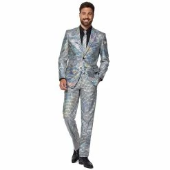 OppoSuits Shop 28 Men's OppoSuits Discoballer Slim-Fit Novelty Suit & Tie Set