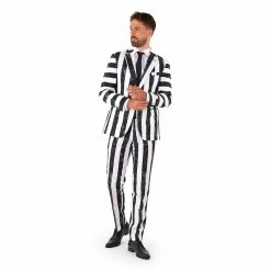 Men's OppoSuits Beetlejuice Slim-Fit Novelty Suit & Tie Set