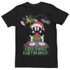 Men's Looney Tunes Christmas Marvin Greetings Earthlings Tee