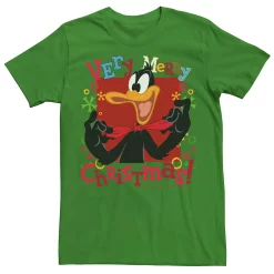 Men's Looney Tunes Christmas Daffy Duck Very Merry Christmas Tee