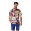 Men's OppoSuits Beach Button-Down Shirt -OppoSuits Shop 4639104 Danger Days Pop Art