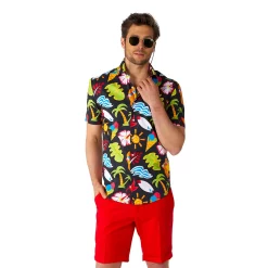 Men's OppoSuits Beach Button-Down Shirt -OppoSuits Shop 4639104 Tropical Thunder