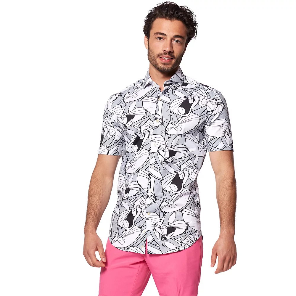 Men's OppoSuits Looney Tunes Summer Button-Down Shirt 4 Men's OppoSuits Looney Tunes Summer Button-Down Shirt - Image 2