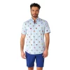 Men's OppoSuits Super Mario Bros. Icons Modern-Fit Summer Button-Down Shirt -OppoSuits Shop 4978495