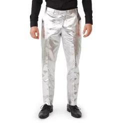 Men's OppoSuits Shiny Silver Slim-Fit Novelty Party Suit & Tie Set -OppoSuits Shop 4978870 ALT2