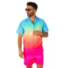 Men's OppoSuits Modern-Fit Summer Shirt & Shorts Set -OppoSuits Shop 5018624 Funky Fade