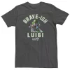 Big & Tall Luigi's Mansion 3 Brave-ish Luigi Portrait Tee -OppoSuits Shop 5059733 Charcoal Heather