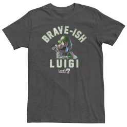 Big & Tall Luigi's Mansion 3 Brave-ish Luigi Portrait Tee