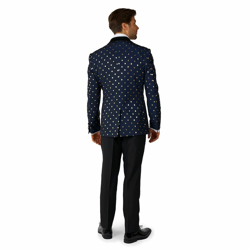 Men's OppoSuits Goldy Dots Metallic Polka Dots Tuxedo Modern-Fit Novelty Suit & Tie Set 4 Men's OppoSuits Goldy Dots Metallic Polka Dots Tuxedo Modern-Fit Novelty Suit & Tie Set - Image 2