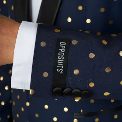 Men's OppoSuits Goldy Dots Metallic Polka Dots Tuxedo Modern-Fit Novelty Suit & Tie Set 8 Men's OppoSuits Goldy Dots Metallic Polka Dots Tuxedo Modern-Fit Novelty Suit & Tie Set -OppoSuits Shop 5278994 ALT2