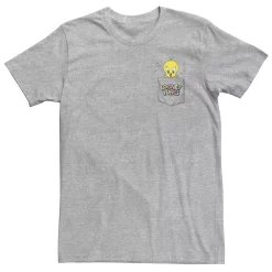 Big & Tall Looney Tunes Tweety Bird Faux-Pocket Tee