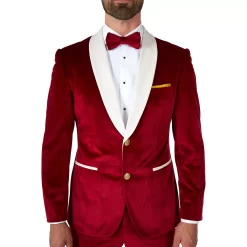 Men's OppoSuits Modern-Fit Velvet Vibes Classy Santa Christmas Novelty Suit Set -OppoSuits Shop 5504310 ALT2